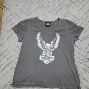 Harley-Davidson Charcoal Tee with Eagle Emblem